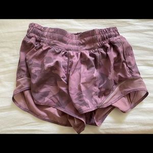 Pink camo lululemon shorts